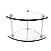 Two Tier Corner Glass Shelf