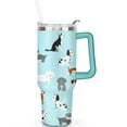 thumbnail image 2 of Double-Walled Dog Lover Coffee Tumbler 40oz - Durable Stainless Steel Mug with Handle & Straw - Cute Gift for Women, 2 of 6