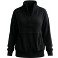 thumbnail image 7 of XIAOCHA Men's Quarter Button Pullover Sweatshirt Relaxed Fit Fall Winter Daily Sweatshirts, 7 of 7