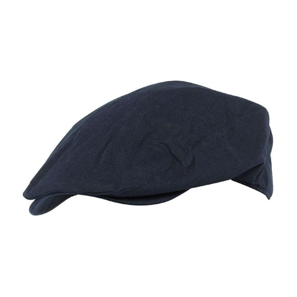 Mens Linen Flat Cap in Cream & Denim
