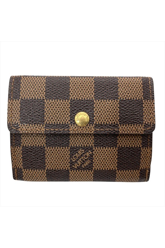 Pre-Owned Louis Vuitton Ludlow Tri-fold Wallet, Damier Ebene, N62925, Brown, CT0014