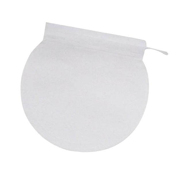 100 bolsitas de filtro de té desechables con cordón para infusiones de hojas sueltas White_Circle_6x8cm