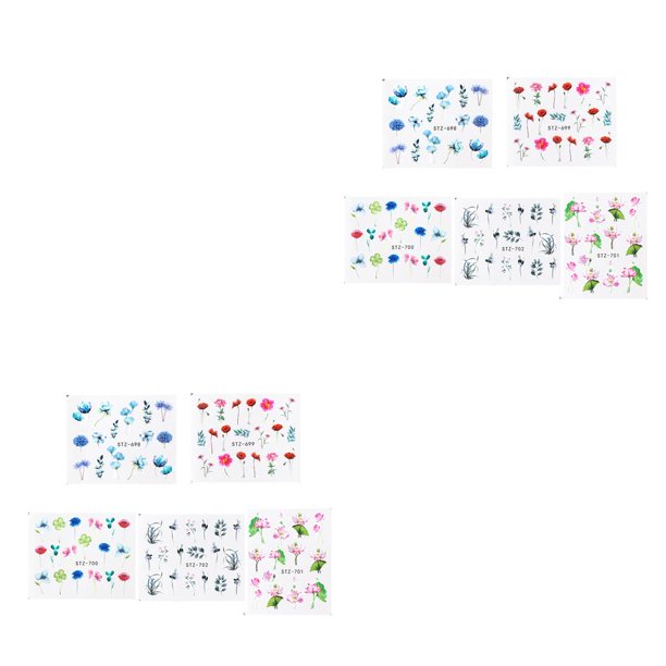 Soidarity Lo más vendido, 5 uds., pegatinas de flores rosas para uñas, calcomanías para decoración de uñas, purpurina para salón de casa, herramienta 4 2piezas Soidarity CBP051898