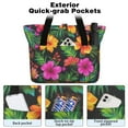 thumbnail image 2 of Tote Bag for Women - Pioneer Flower Shoulder Bag - Large Utility Work Duffle Bag with Zipper Handbag for Travel, Work, Sprots, 2 of 5
