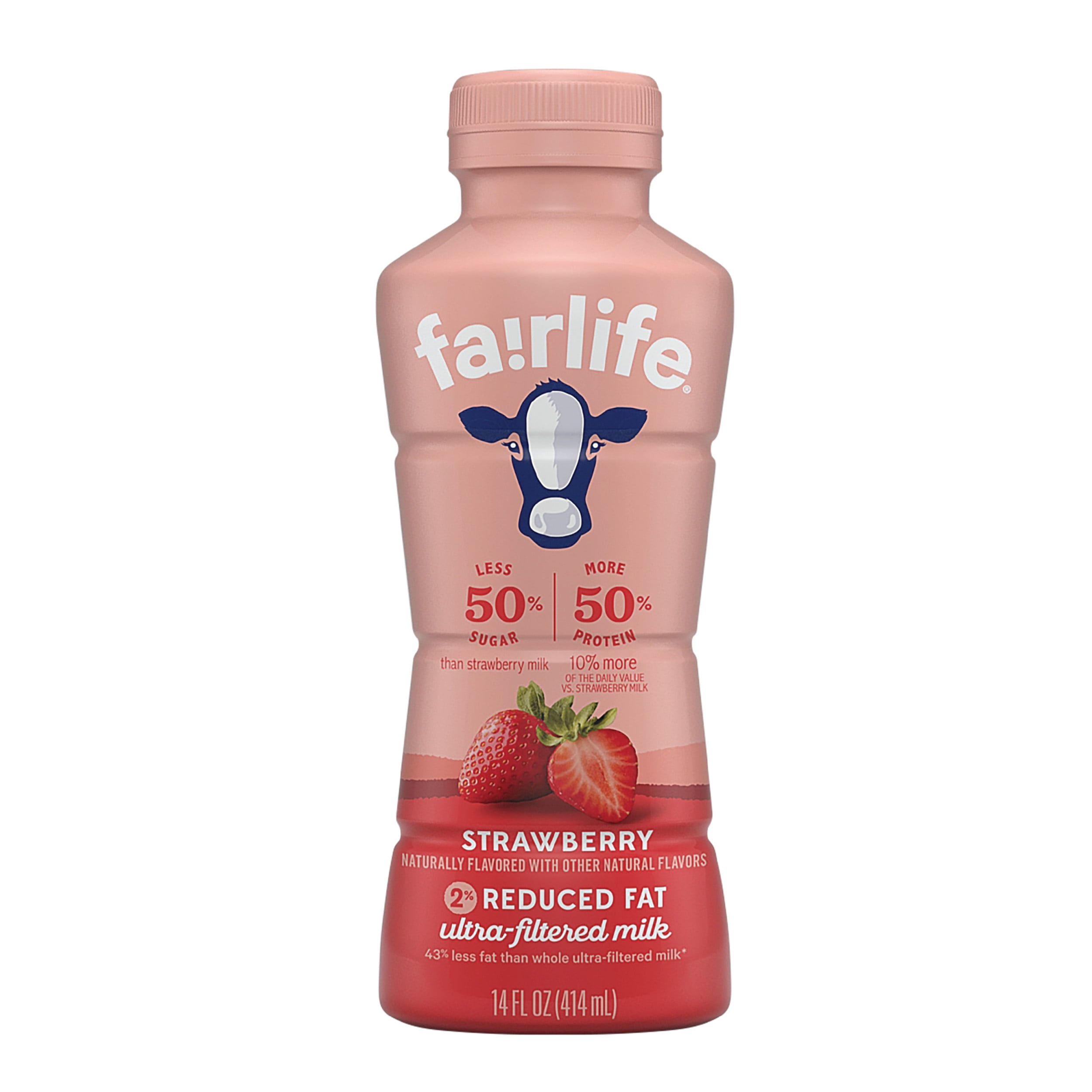 fairlife® Strawberry 2% Reduced Fat Ultra-filtered Milk, 14 fl oz