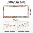 thumbnail image 7 of Aluminum License Plate Frame 2 Pack Car Exterior Accessory Car Tag Holder for Front Rear Plates Cars Decor Abstract Pink Floral Pattern, 7 of 7