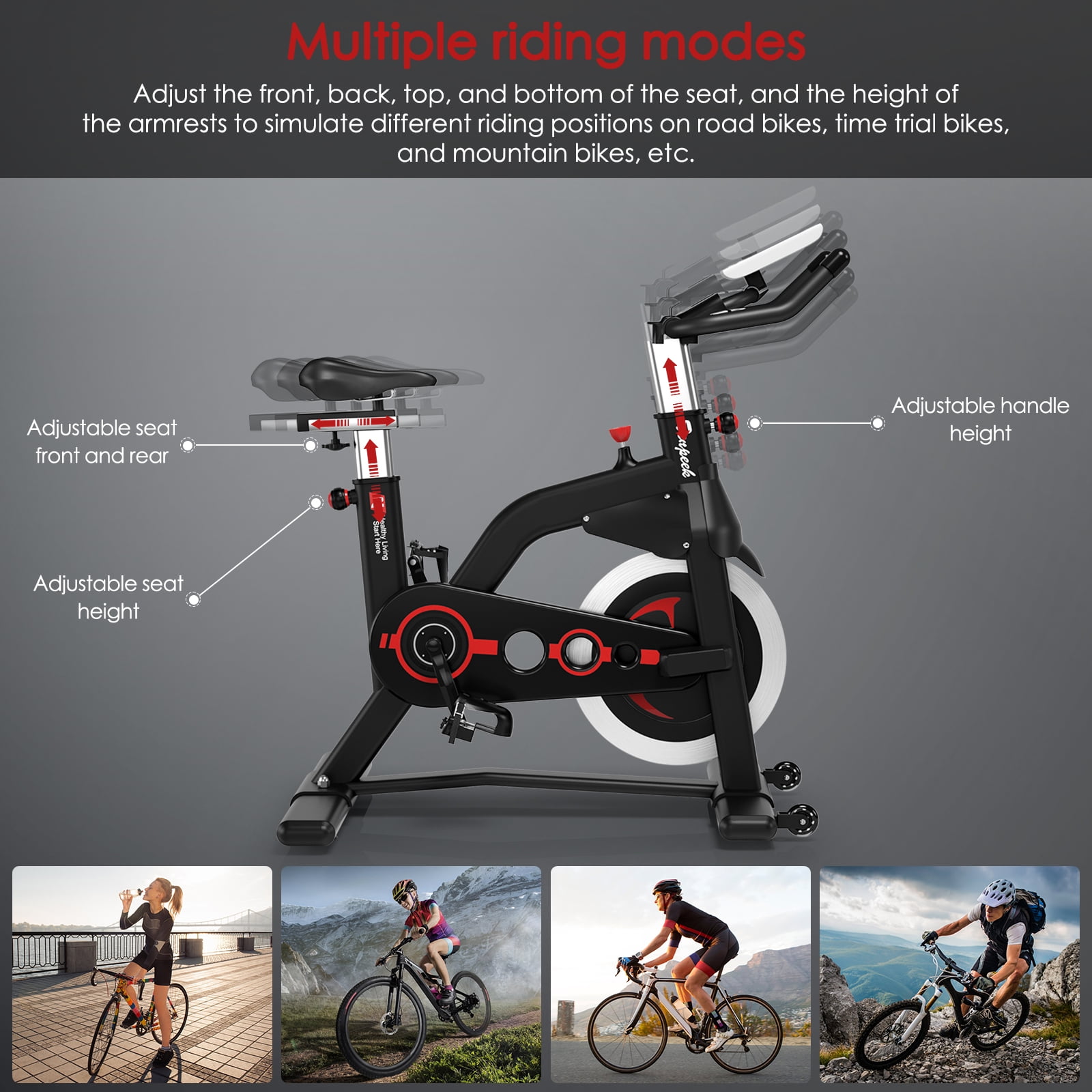 Buy Tenpeek Resistance Exercise Bikes Endurance Indoor Cycling