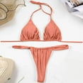 thumbnail image 6 of DondPO Bikini Sets for Women Bathing Suit High Two Up Bikini Piece Up Women Cut Lace Solid Sexy Swimsuit Set Push Swimwears Tankinis Set Two Piece Swimsuit for Women Micro Bikini Pink XL, 6 of 6