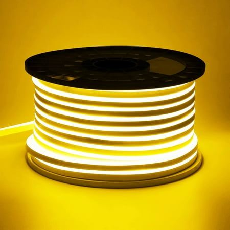 20 Year Warranty Patio Furniture TORCHSTAR 65.6ft Warm White LED Neon Rope Light, Indoor Outdoor Waterproof DIY Strip Light, 36 LEDs/ft, Decorative Lighting for Home, Patio, Garden, 2 YEARS WARRANTY ()