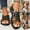 Black, variant on Sandals for Women 2025, Xunlbb Fashion Women Low Heels Comfy Sandals Beach Casual Shoes(Black,Size:36)