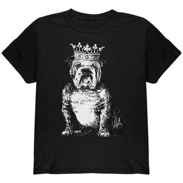 British Bulldog Crown Youth T Shirt Black YLG