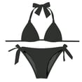 thumbnail image 6 of JoveMarine Women's Tie Side Bikini Set Two Piece Swimsuit Adjustable Straps Beach Bathing Suit Summer Bathing Suit For Womens Swimsuits Black L, 6 of 7