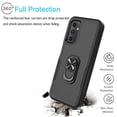 thumbnail image 6 of Galaxy A14 5G Case, 2 in 1 Phone Case for Samsung Galaxy A14 5G 6.6", Takfox Rubber & Rugged Shockproof Protection Heavy Duty Full Body Hard Bumper with Ring Stand Kickstand Cover,Black, 6 of 8