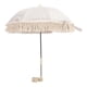 thumbnail image 1 of M Buder Sombrilla de Exterior para Bebé con Borlas Diseño Bohemio y Protección UV Beige 53 cm / 20.8 inches Alta Calidad Ideal para Silla de Paseo y Playa, 1 of 9