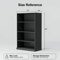 thumbnail image 7 of MAYEERTY 49"x31"x16" Doorless Storage Wood Cabinet for Living Room, Black, 7 of 7