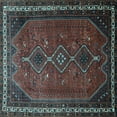 thumbnail image 1 of Ahgly Company Indoor Square Persian Light Blue Traditional Area Rugs, 4' Square, 1 of 4