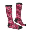 thumbnail image 3 of Picia Women Crew Soft Moisture-wicking Socks Geometry Pattern Design Cotton Socks, One Size fit All, 3 of 9