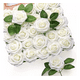 thumbnail image 2 of 25 Uds Rosas Artificiales Espuma Flores Blanco, 2 of 5