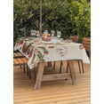 thumbnail image 4 of 60x84 Inch Outdoor Tablecloth with Umbrella Hole Zipper Rectangle Spring Easter Rectangular Tablecloths Outside Waterproof Country Bunny Chick Floral Butterflies Burlap Patio Table Cover for Picnic, 4 of 8