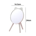 thumbnail image 2 of Makeup Desk Mirror with LED Lights Side Table Mirror with Handle, 2 of 5