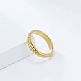 thumbnail image 2 of PAMTIER Women's Stainless Steel 4MM Simple Wheat Flower Engagement Ring Gold Size 9, 2 of 5