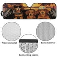thumbnail image 6 of Uorisanigo Windshield Sun Shade Compatible with Jeep Wrangler TJ JK JL & Gladiator JT 2/4 Door, Dachshund Family Driving Shade Heat Shield Blocks UV Rays, Sunshade Windshield Shield Protection, 6 of 7
