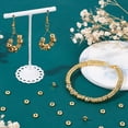 thumbnail image 3 of 18K Gold Plated Spacer Beads 150pcs 6mm Golden Disc Heishi Loose Beads Brass Flat Round Jewellery, 3 of 7