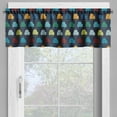 thumbnail image 4 of Ambesonne Cars Valance & Curtain, Mini Retro Vehicle on Road, 55"x24", Dark Blue Aqua Mustard, 4 of 6