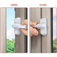 thumbnail image 5 of 4Pcs Security Locks, Window Rotation Limiter with Screws, White Window Latches, Sash Blocker Jammer Locks for Various Door and Window and Home Security, 5 of 5