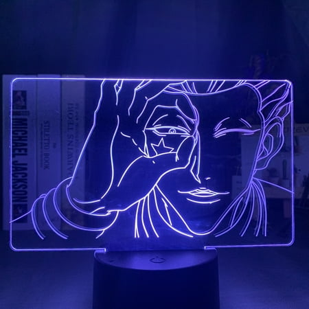 

JUSTUP 3D Illusion Night Light Anime Character Desk Lamp USB Powered 7 Colors LED Light with Touch Switch for Kids Gift Bedroom Decor