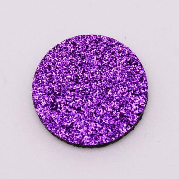 10pcs Fibre Perfume Pads with Glitter Essential Oils Diffuser Locket Pads Flat Round Purple 22.5x2.5mm