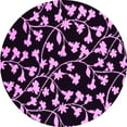 thumbnail image 1 of Ahgly Company Indoor Round Oriental Pink Industrial Area Rugs, 5' Round, 1 of 4