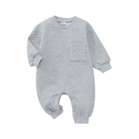 

KaLI_store Jumpsuit Boy Baby Boy Polo Romper Short Sleeve Solid Bodysuit Jumpsuit Collared Onsies Pique One-Piece Outfit Grey