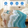 thumbnail image 4 of Ocean Crab Cooling Blanket,Lightweight Breathable Summer Throw Blanket with Double Sided Cold Effect,Beach Starfish Seashore Gradient Sea Waves Picnic Blankets Bed Sheet for Hot Sleepers 30"x40", 4 of 8