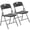 Black, variant on Gianna 2 Pack Plastic Folding Chairs Stackable Patio Garden Office Wedding Party Event Chairs, Black