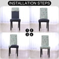 thumbnail image 7 of Stretch Polyester Spandex Dining Chair Covers Protector Set of 2, 7 of 7