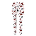 thumbnail image 3 of Gibobby Leggings deportivos mujer Leggings estampados cómodos informales para mujer Pantalones largos de yoga(Blanco,G), 3 of 5