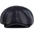 thumbnail image 6 of CoCopeaunts Octagonal Newsboy Cap Berets Men Women Flat Cap Hat Washed Cotton Denim Beret Cap Vintage Artist Painter Beret Hat, 6 of 7