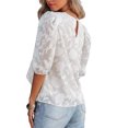 thumbnail image 4 of Pompotops Blouse à Manches Courtes à Col Rond et à Manches Courtes pour Femmes, 4 of 9