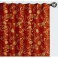 thumbnail image 1 of Vargottam 84 Inch Rod Pocket/Back Tab Cotton Curtains for Windows and Doors - Light Filtering Cotton - Light Filtering Drapes For Doors - Set of 2 Panels, 52"x84" - Motif Vine Design (Orange), 1 of 8