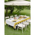 thumbnail image 4 of Outdoor Tablecloths with Umbrella Hole & Zipper, Yellow Truck Rectangle Tablecloth 52x70 Inch, Spring Bees Daisy Honey Black Buffalo Lattice Waterproof Table Cloth, Patio/Pool/Picnic Table Covers, 4 of 8