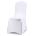 thumbnail image 1 of HJZ Set of 2 PCS White Polyester/Spandex Chair Covers, Modern, Thick, and Stretchy Slipcovers for Wedding Banquets Anniversaries Party Home Decorations - Flat Front, 1 of 6