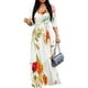 thumbnail image 1 of Vestido largo PinkPatty para mujer, cuello en V, manga 3/4, talla grande 2XL, 1 of 8