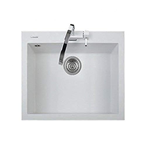LaToscana ON6010-58UG Évier à Goutte Unique, Blanc Lait