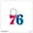 Unframed Version, variant on Gallery Pops NBA Philadelphia 76ers - Primary Logo Wall Art, Unframed Version, 12" x 12"