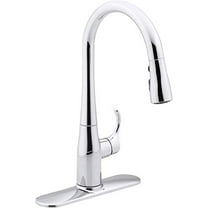 Open Box KOHLER K-597-CP Simplice Kitchen Faucet, One Size, Polished Chrome