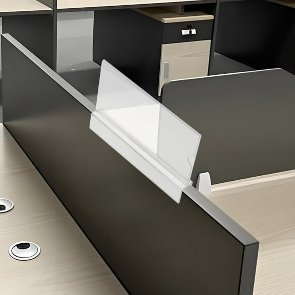 MLINS Acrylic Name Plate for Desk Sign Display Acrylic Nameplate Holder Clear Card Hanging Holder Desk Sign Frame for Office and Classroom Use