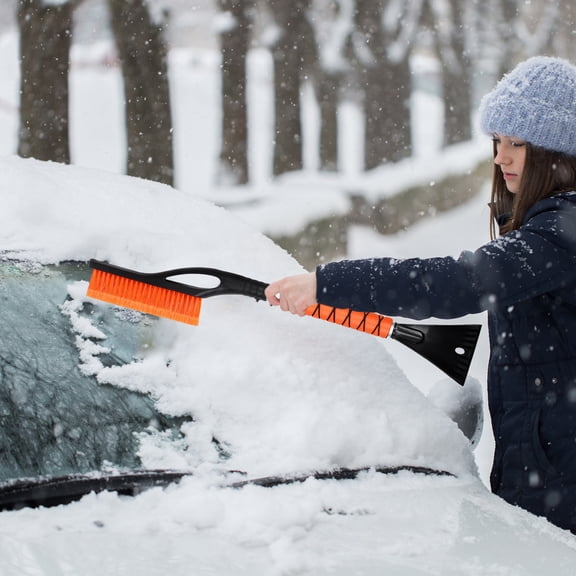 ELAYARD 2Pcs Extendable Snow Scrapers for Car Frost Removal Portable Automotive Accessory
