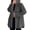 Dark Gray, variant on Women's Winter New Casual Long Sleeve Hooded Coat, Button-Front Fuzzy Sherpa Jacket, Warm Outerwear for Women - Trending Winter Apparel & Cozy Jackets Black 3XL