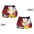 thumbnail image 5 of Lsque Sml Jeffy Pattern High Waisted Biker Shorts for Women-Tummy Control Fitness Athletic Workout Running Yoga Gym Shorts,Moisture-Wicking-Large, 5 of 9